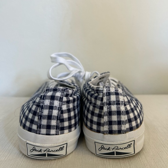 👟 NEW J.CREW x JACK PURCELL CONVERSE Vintage 00’s Metallic Gingham Sneakers - Picture 3 of 6